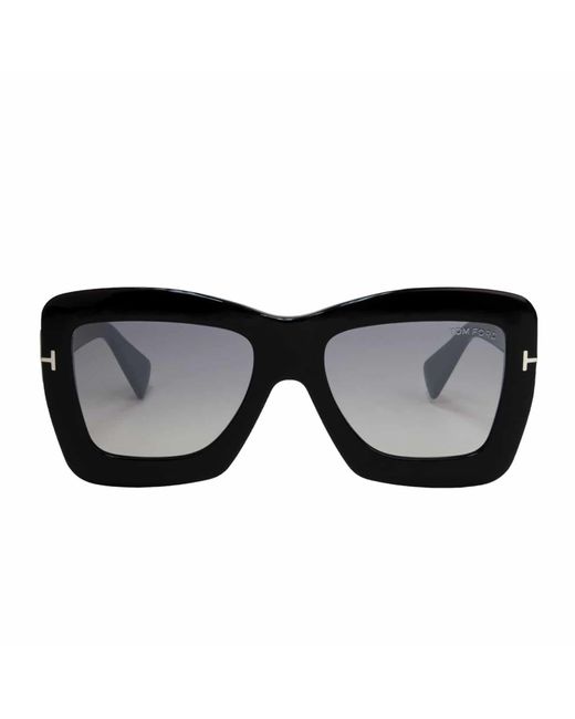 Https://www.trouva.com/it/products/tom-ford-hutton-ft-0664-01-c-55-sunglasses di Tom Ford in Black