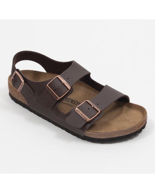 Birkenstock Milano Birko-flor Sandals In Dark Brown | Lyst