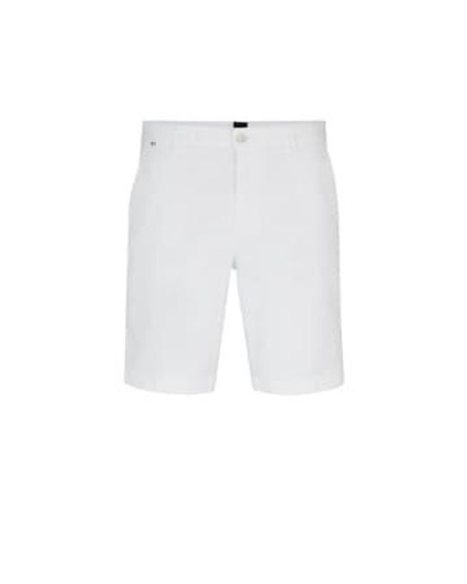 Slice-short-short slim fit shorts en algodón el estiramiento 50512524 100 Boss de hombre de color White