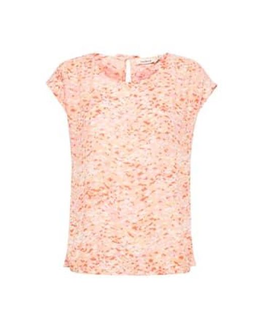 Slzaya abricot blouse imprimée étourdie Soaked In Luxury en coloris Pink