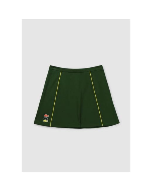 Lacoste Green Heritage Tennis Skirt With Triple Croc