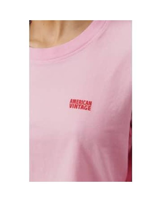 Camiseta Pymaz American Vintage de color Pink
