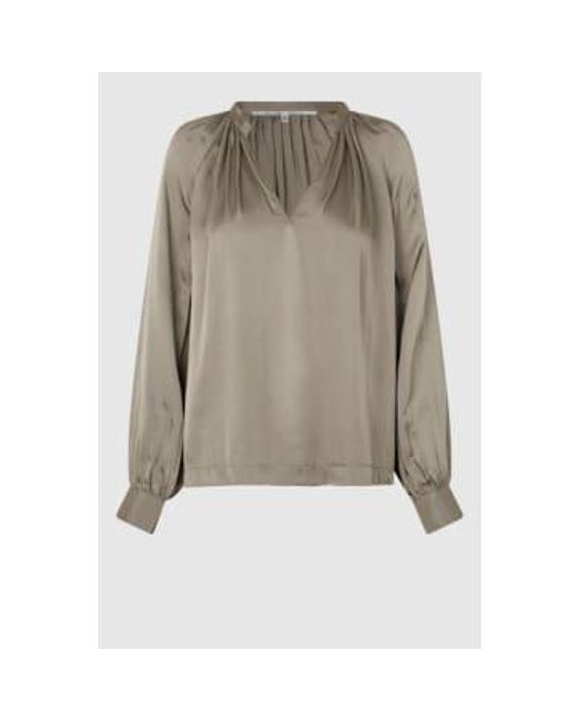Noma Tunic Blouse In Roasted Cashew di Second Female in Green