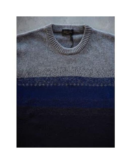 Roberto Collina Blue Colour Block Sweater 48 for men