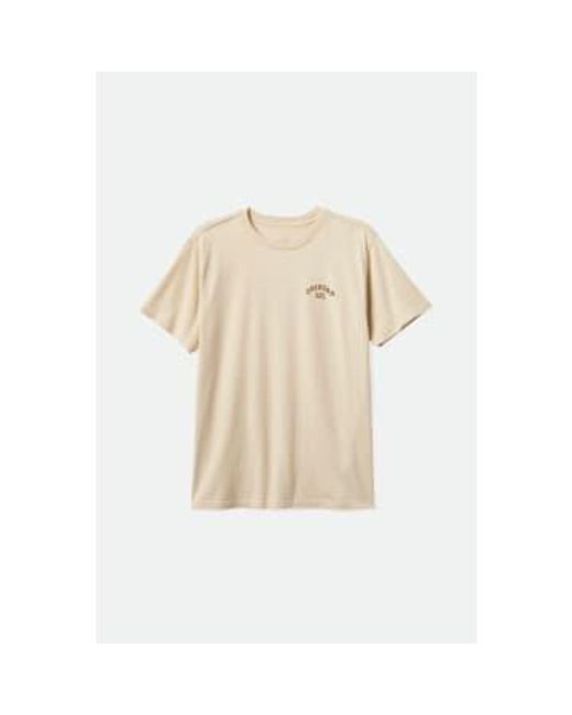 Brixton Natural Cream Homer Short Sleeves Standard T Shirt L for men