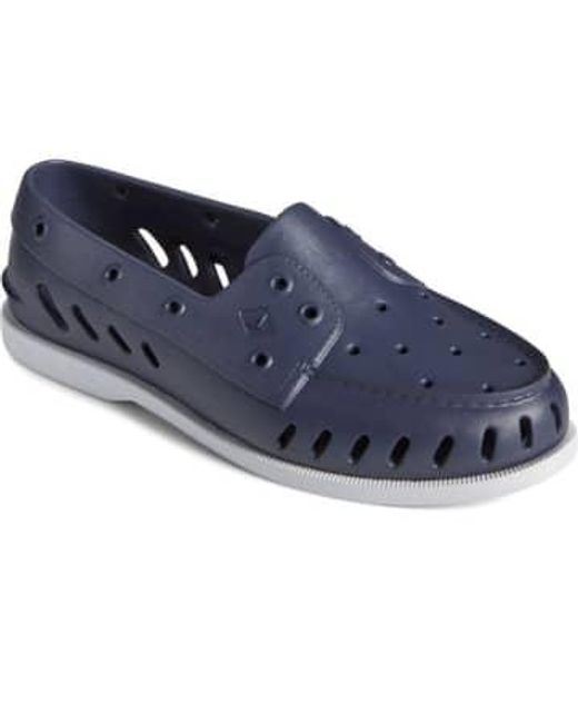 Auténticos zapatos flotador originales marinas y blancas Sperry Top-Sider de hombre de color Blue
