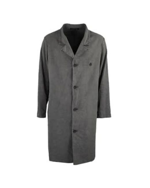 Hannes Roether Gray Washed Silk/linen Belted Trench Large