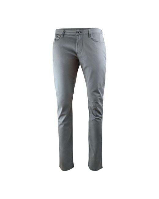 Emporio Armani Gray J06 Chino Jeans for men