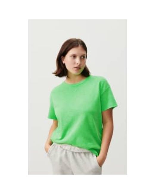American Vintage Green Sonoma 02fge T-shirt Perruche Fluo Parakeet / Xs/s