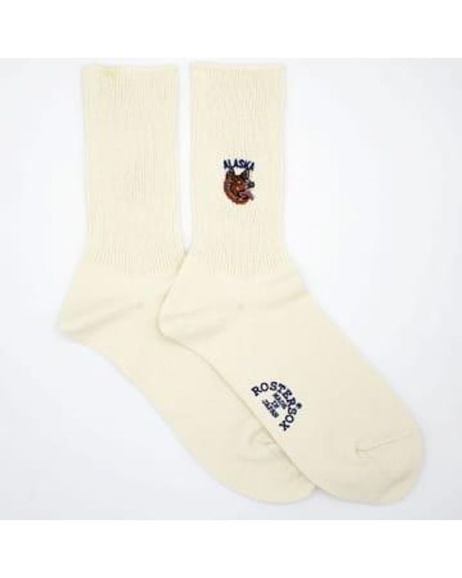 Rostersox White Alaska Sock One Size for men