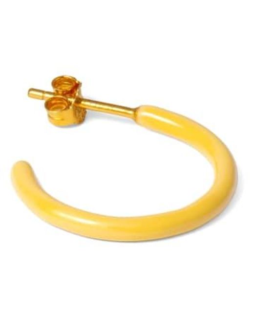 Boucles d'oreilles moyennes couleurs / jaune Lulu en coloris Metallic