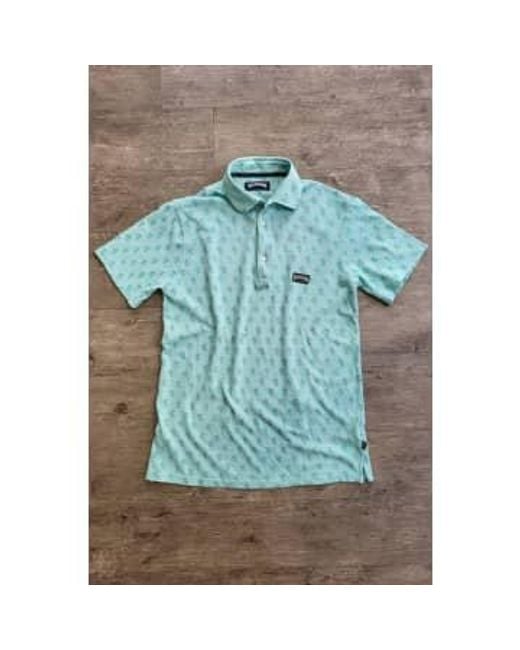 Vilebrequin Green Stamp Cotton Pique Slim Fitting Polo Shirt M for men