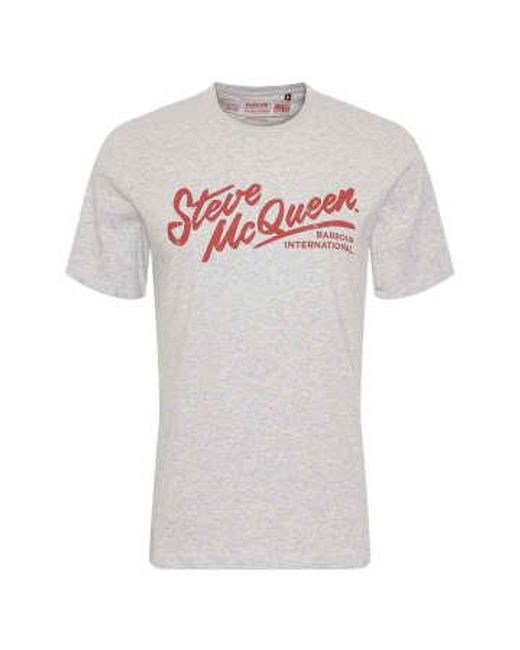 Barbour White International Strike T-shirt Marl S for men