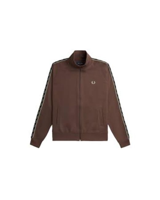 Fred Perry Brown Contrast Tape Track Carrington Brick / Warm for men