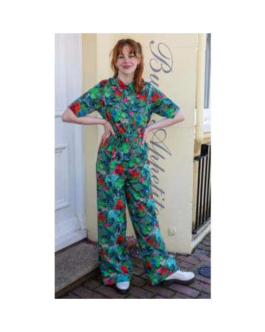 Run and Fly Green Jungle Stretch Jumpsuit