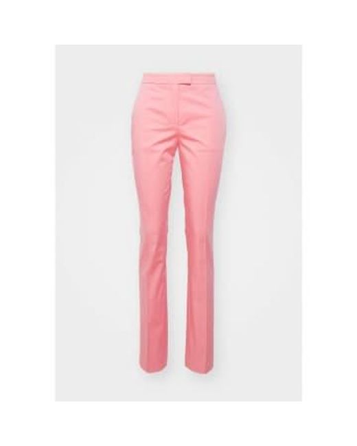 Temartha 2 Slim Fit Suit Trousers Col Pink Size 14 di Boss