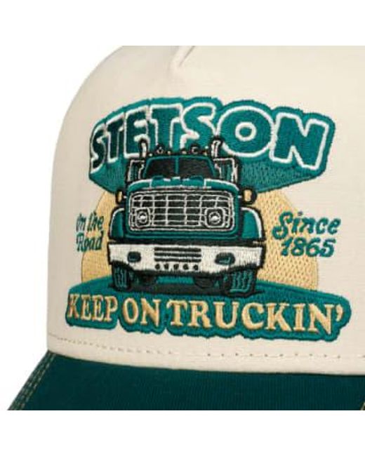 Stetson Green Trucker Cap Keep On Trucking One Size for men