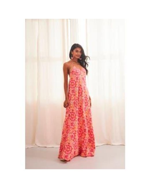 Nekane Pink Chiyo Floral Maxi Dress S