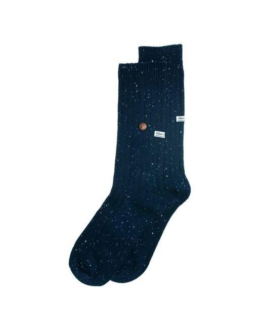 Alfredo Gonzales Navy Blue Socks Speckled for Men | Lyst