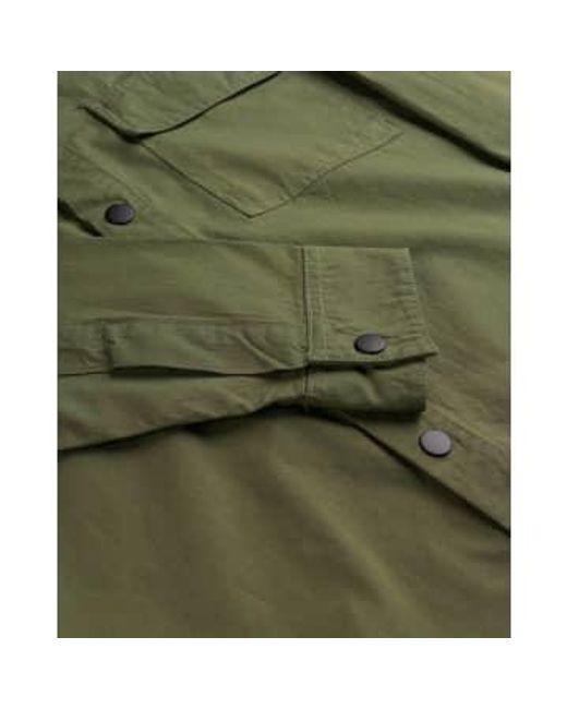Uskees Green Organic Lightweight Buttoned Overshirt for men