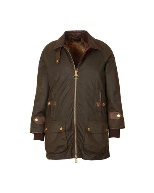 Norwood Waxed Cotton Jacket di Barbour in Brown