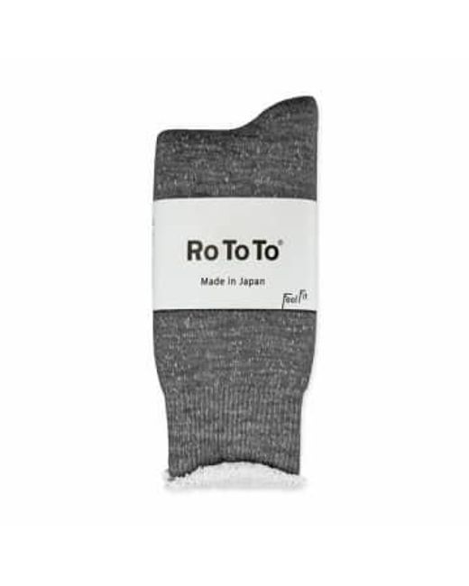 Chaussettes mérinos double face au charbon charbon RoToTo pour homme en coloris Gray
