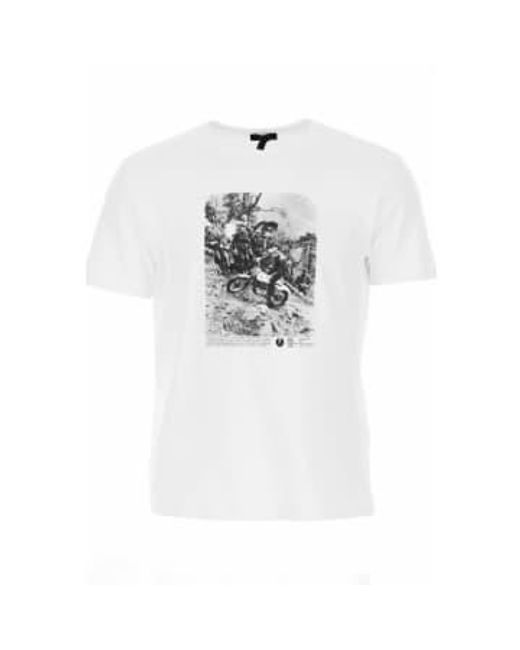Belstaff Weißes Foto-Grafik-T-Shirt in White für Herren
