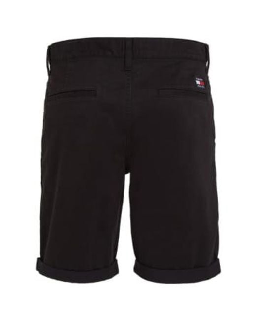 Tommy Jeans Scanton Chino Shorts di Tommy Hilfiger in Black da Uomo