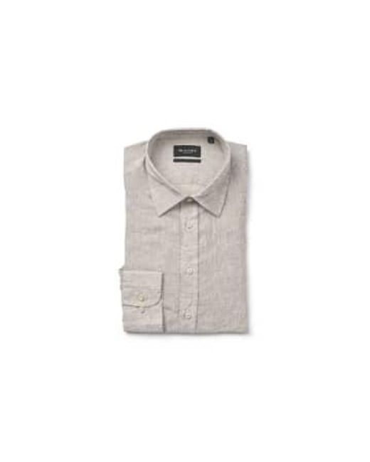 Sand Copenhagen Gray State Soft L/s Linen Shirt Beige 15.5" for men