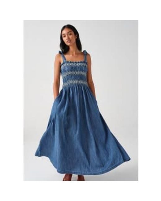 seventy + mochi Blue Sally Tie Bandeau Dress