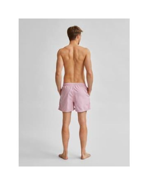 SELECTED Pink Bath Shorts M for men