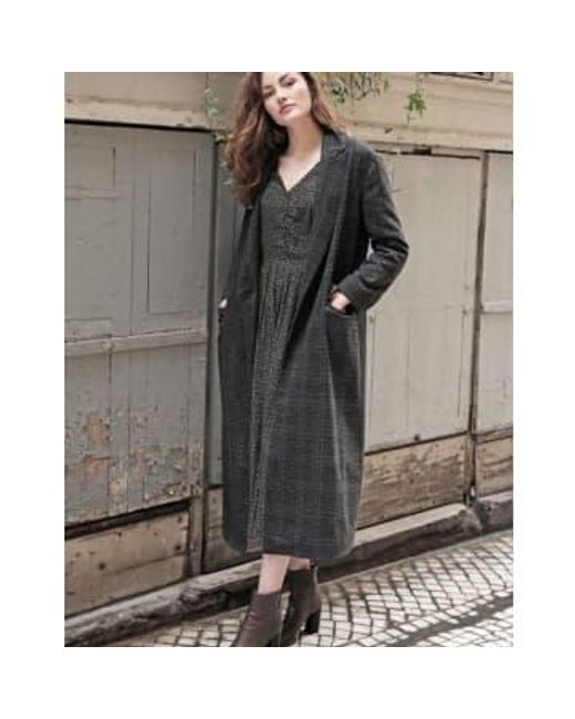 Louizon Long Coat In Size 2 Medium Black/grey