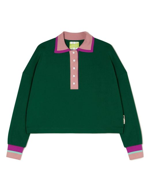 OOF WEAR Sweatshirt With Knitted Collar 4027 in Green | Lyst