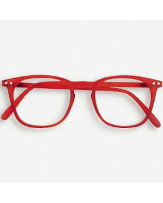 Shape E Crystal Reading Glasses di Izipizi in Red