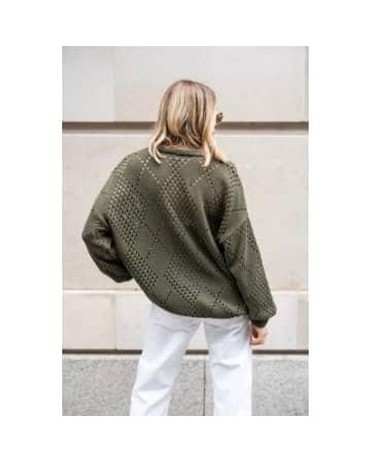 Libby Loves Green Florence Oversized Cardigan / Os