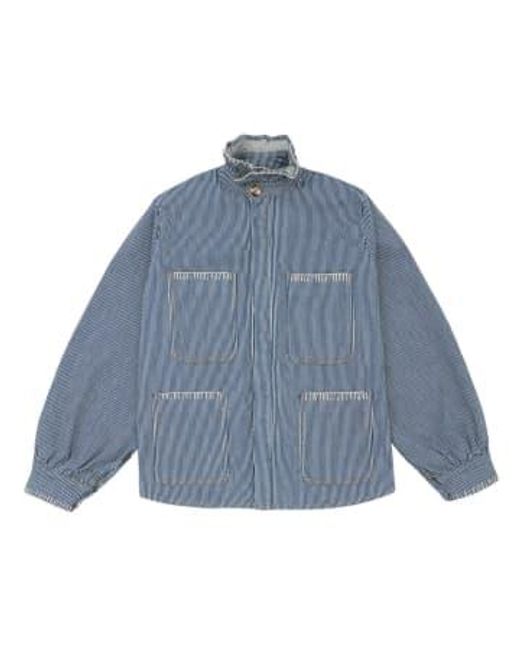Seventy Mochi Stripe Pablo Womens Jacket di seventy + mochi in Blue