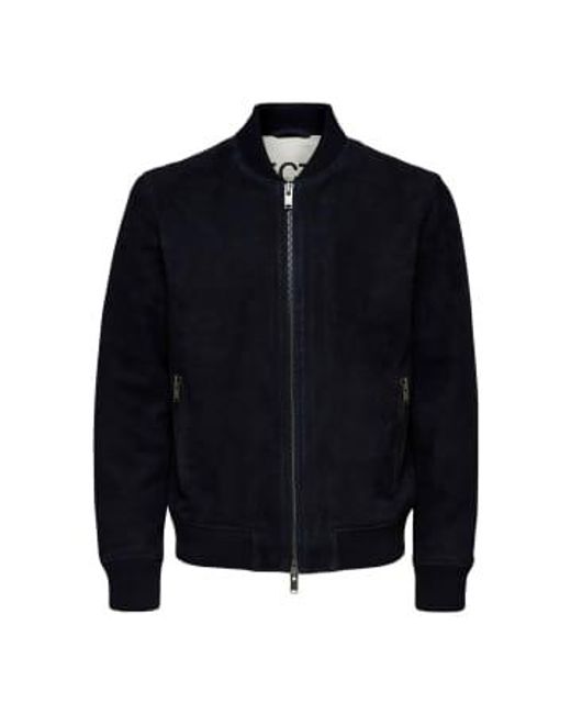 SELECTED Blue Suede Bomber