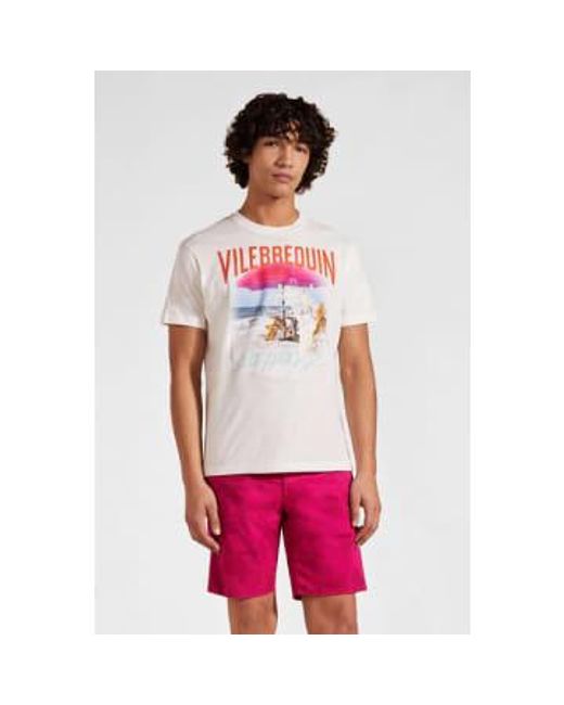 Vilebrequin Welle auf vbq beach t-shirt ungenau in Red für Herren