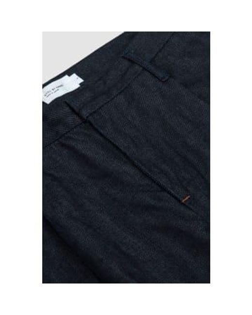 Still By Hand Blue Tapered Pants Navy for men