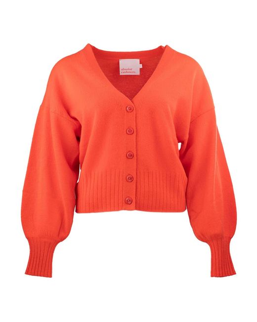ABSOLUT CASHMERE Red Eugenie Cashmere Cardigan