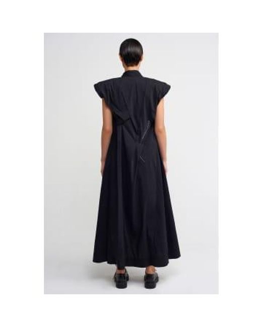 New Arrivals Blue Nu Sleeveless Coat With Dipped Hem