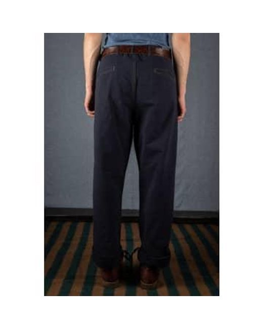 Scarti Lab Blue Cotton-hemp Pants for men