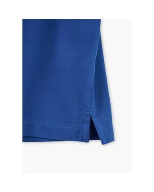 Sandbanks Blue S Badge Logo Tipped Sleeve Polo Shirt for men