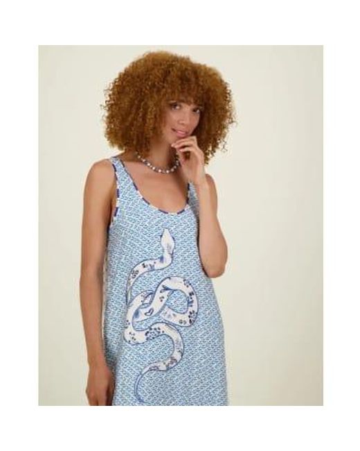 ME 369 Blue Allison Sleeveless Dress Amalfi Coast S