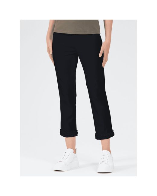 SteHmann Black Waterford Cropped Trousers | Lyst