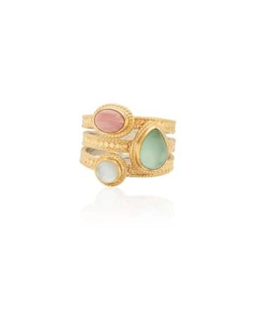 Anna Beck Multicolor Oasis Faux Stacking Ring 7