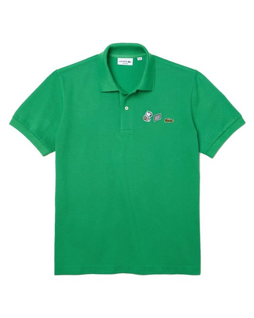 X Peanuts Polo Shirt Green Lacoste de hombre | Lyst