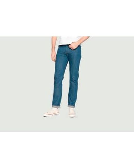 Naked And Famous Weird Guy Oceans Edge Selvedge Jeans di Naked & Famous in Blue da Uomo
