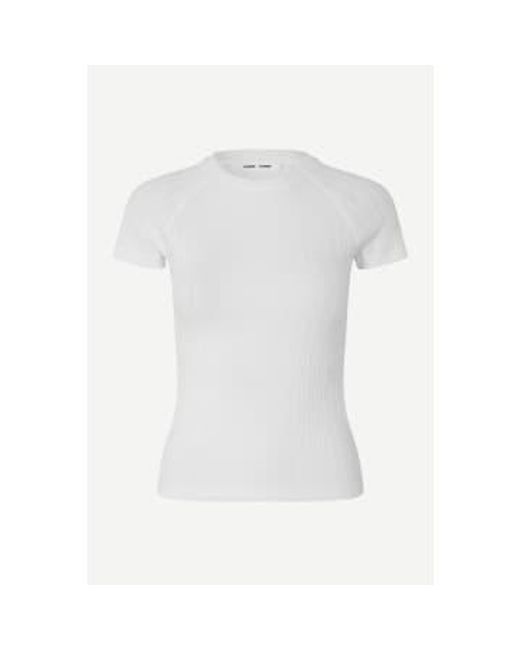 Salinn T Shirt 15277 di Samsøe & Samsøe in White