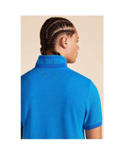 Vilebrequin Palatin -kontrast -trimm -polo -hemd in palace pltan300 in Blue für Herren